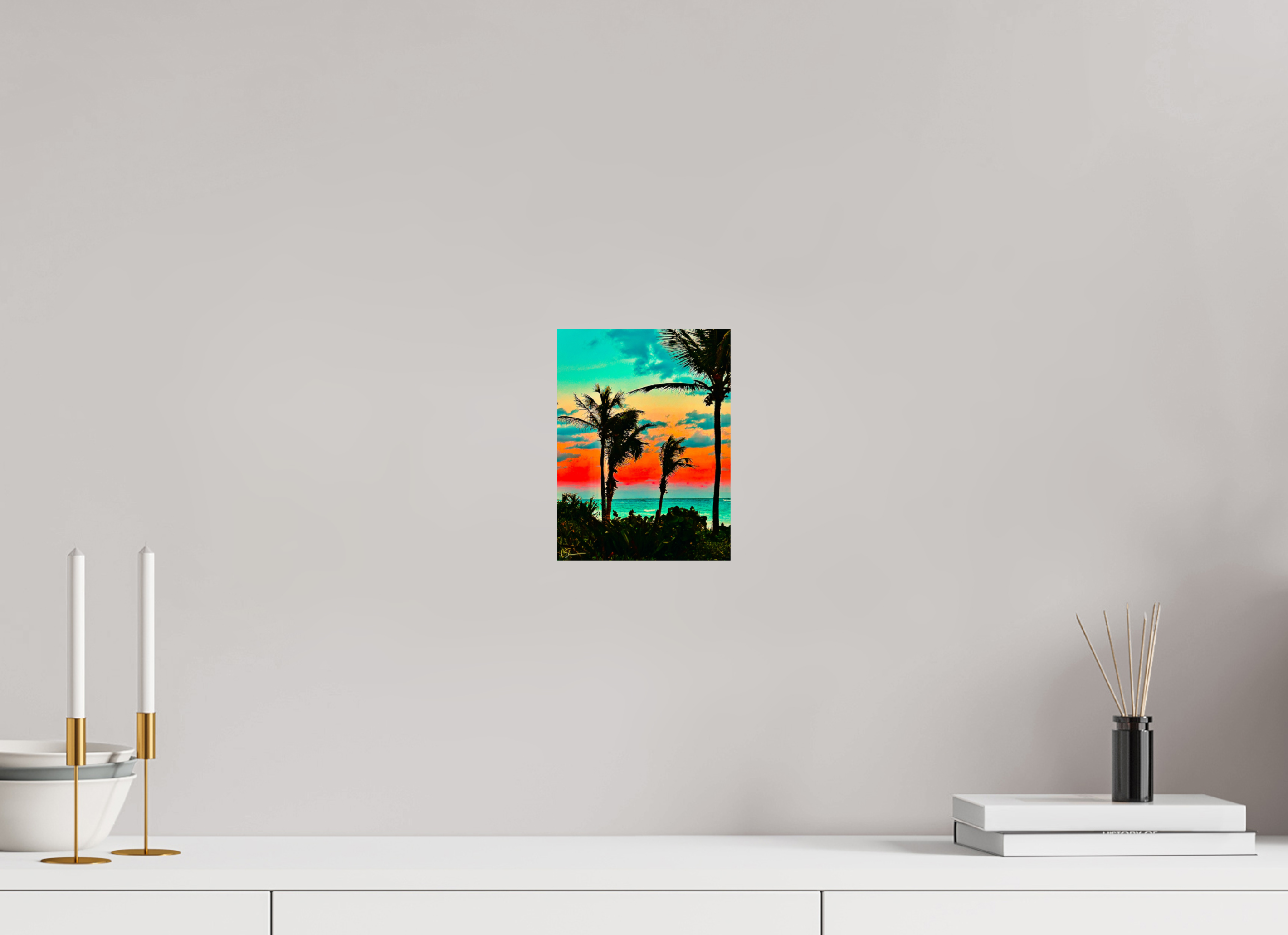 6 x 8″, Suggested 1 Tulum Palms at Dusk
