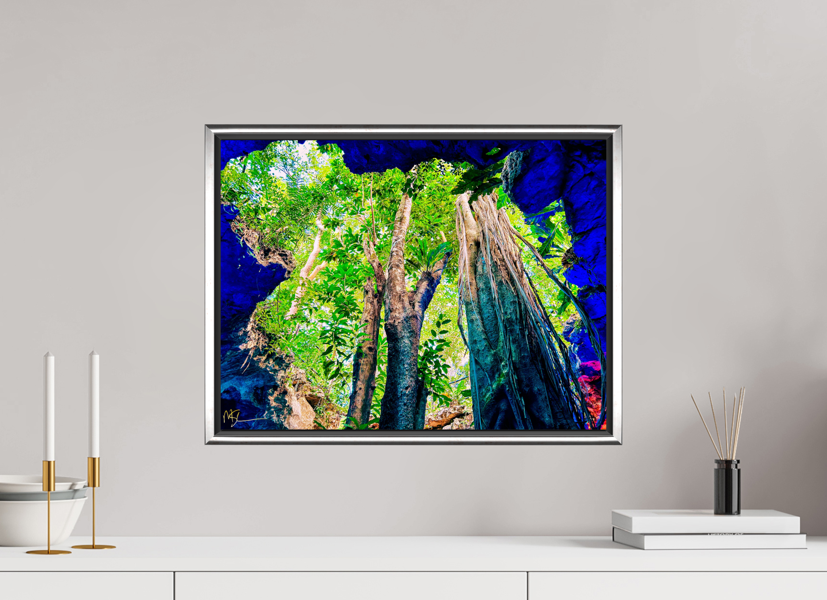 20 x 15″, Suggested 5 Tulum Cenote Ancient Decent