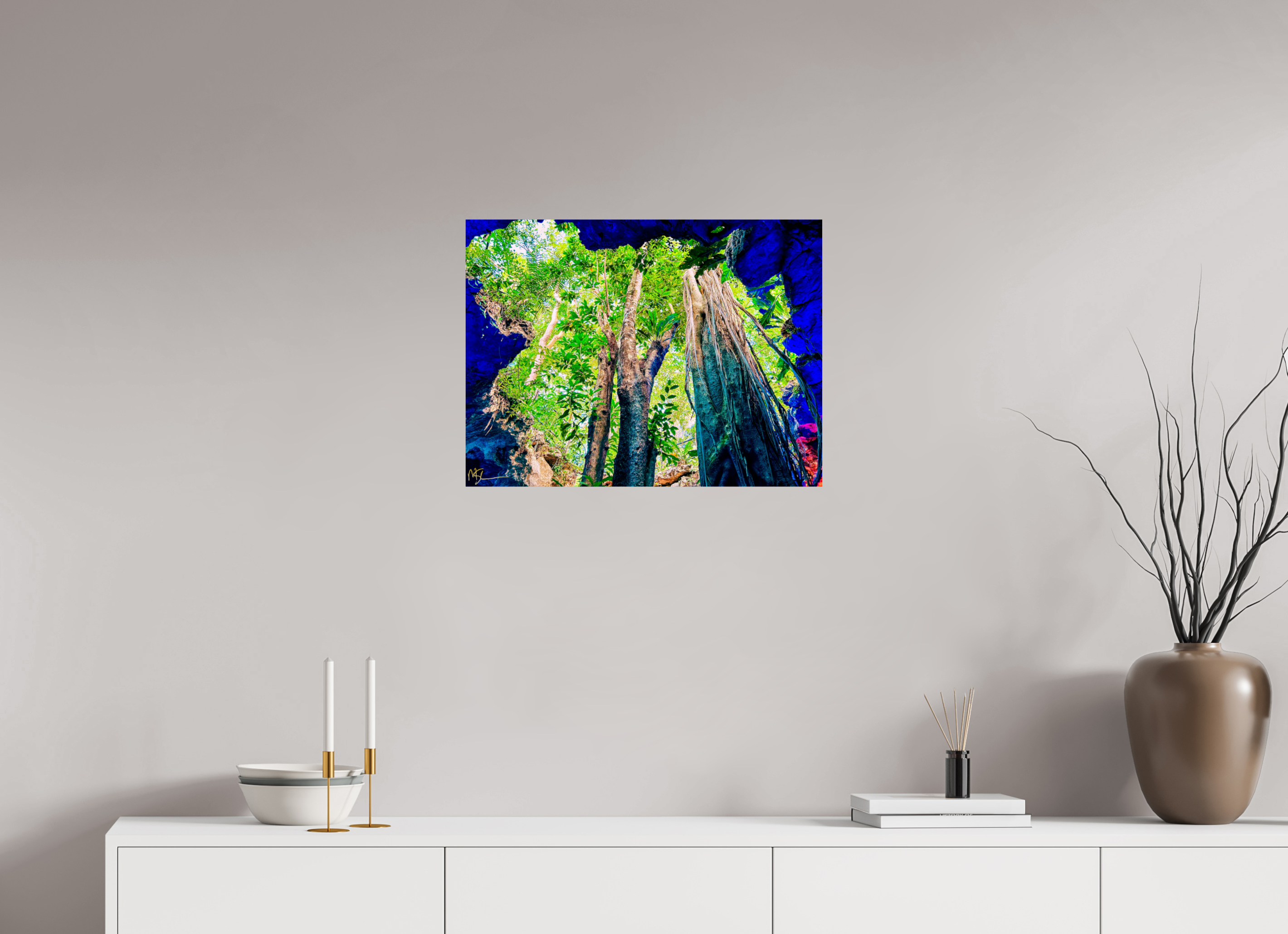 24 x 18″, Suggested 1 Tulum Cenote Ancient Decent