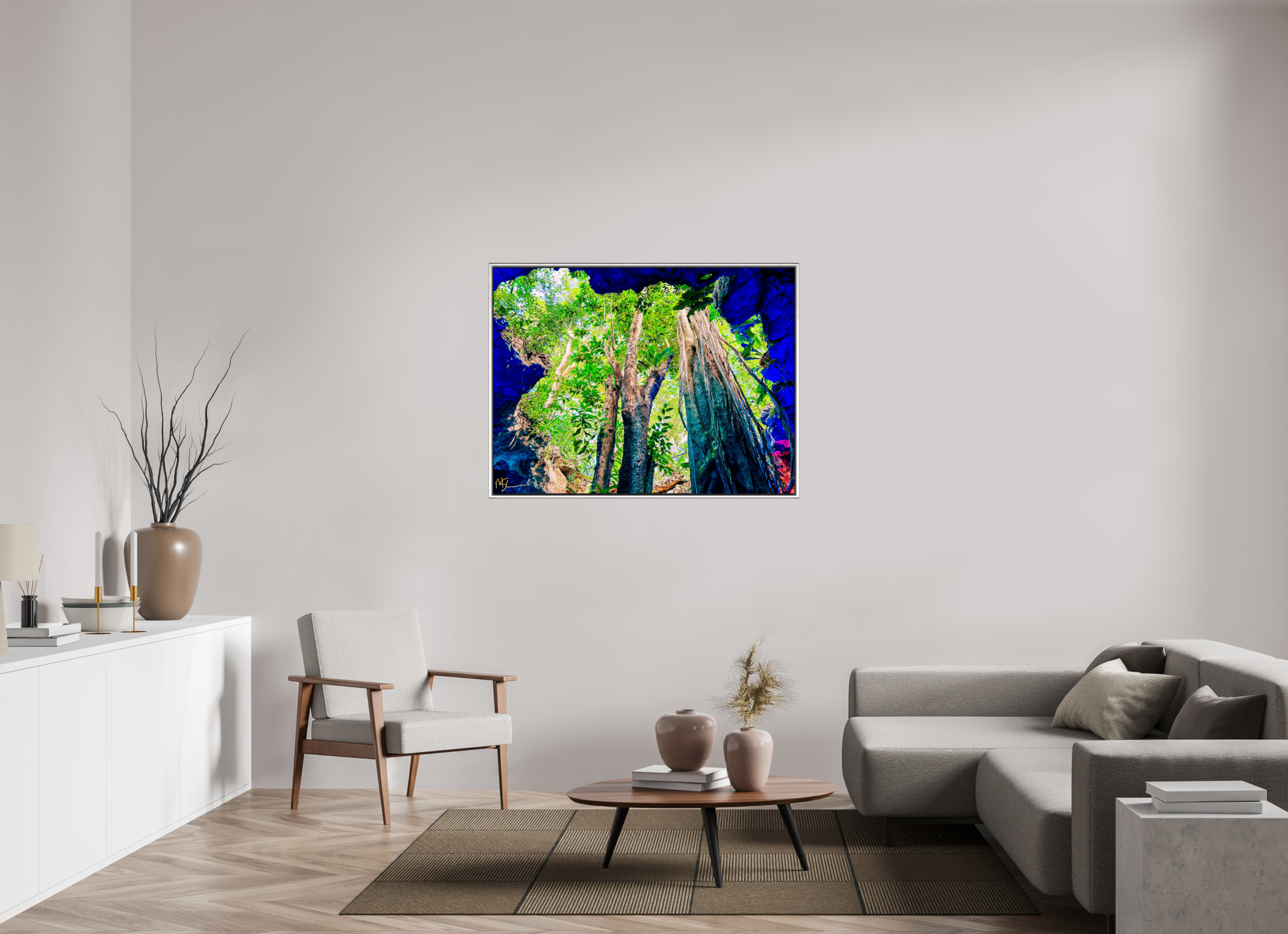 48 x 36″, Suggested 5 Tulum Cenote Ancient Decent